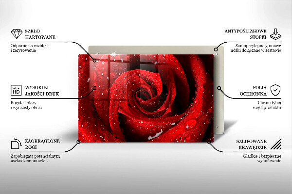 Protège plaque de cuisson Pétales de fleurs de roses