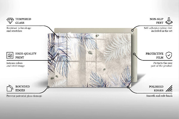 Protection pour plaque de cuisson Feuilles subtiles