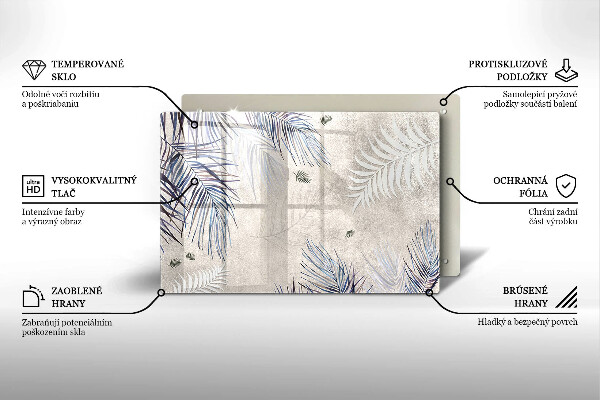 Protection pour plaque de cuisson Feuilles subtiles