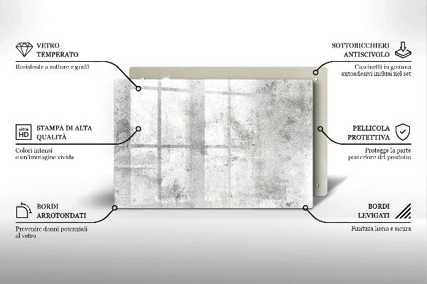 Protection pour plaque de cuisson Texture béton