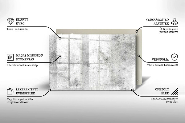 Protection pour plaque de cuisson Texture béton