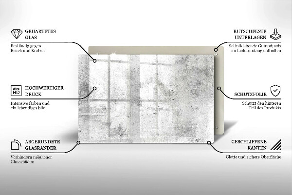 Protection pour plaque de cuisson Texture béton