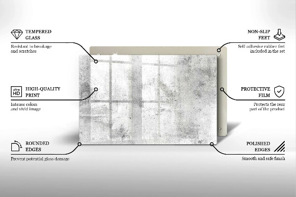 Protection pour plaque de cuisson Texture béton