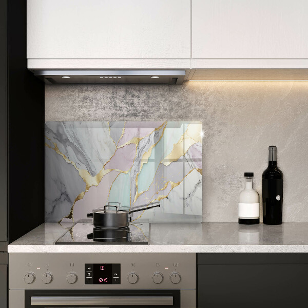 Protection pour plaque de cuisson Marbre pastel