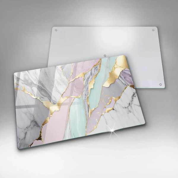 Protection pour plaque de cuisson Marbre pastel