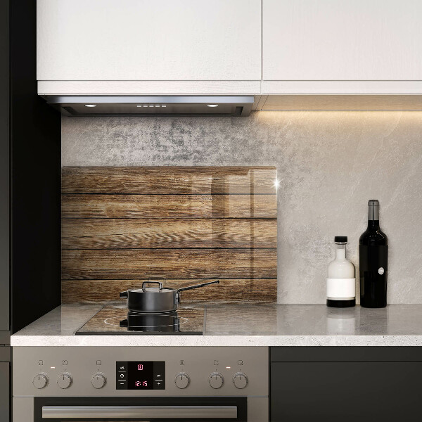 Protège plaque de cuisson Planches texturées en bois