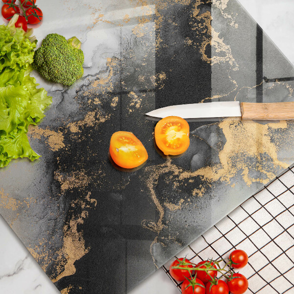 Protection pour plaque de cuisson Abstraction avec de l'or