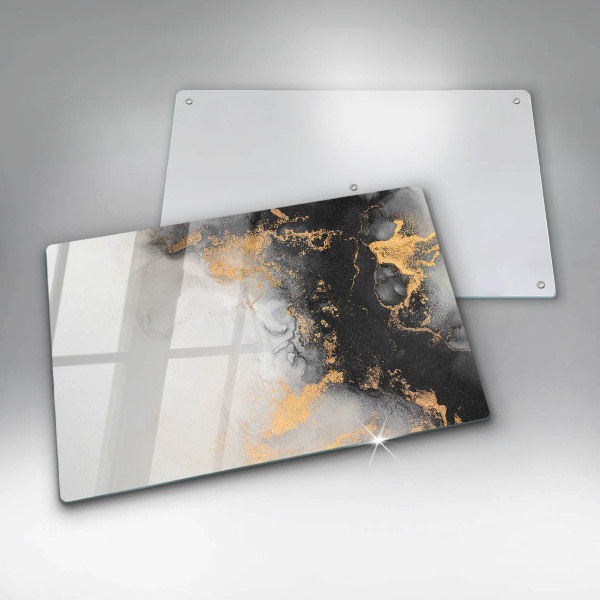 Protection pour plaque de cuisson Abstraction avec de l'or