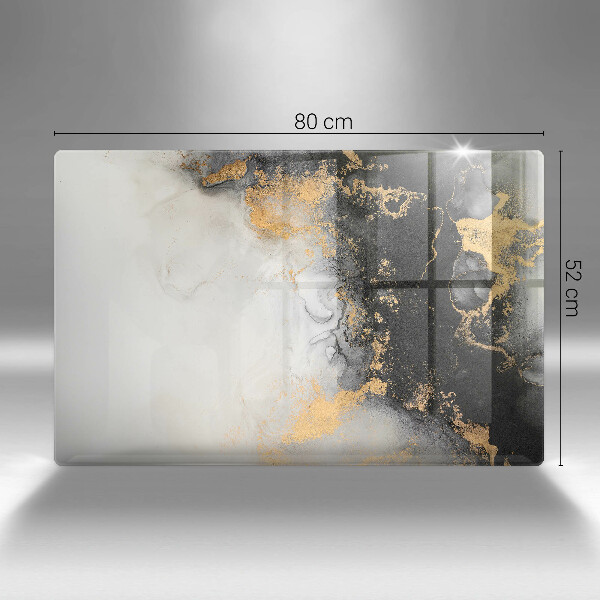 Protection pour plaque de cuisson Abstraction avec de l'or