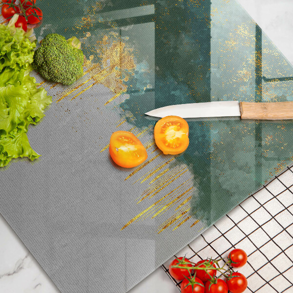 Protection pour plaque de cuisson Abstraction avec de l'or