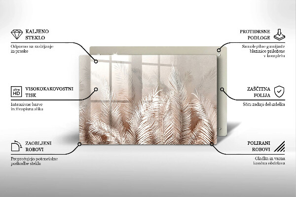 Protection pour plaque de cuisson Feuilles de végétation bohème