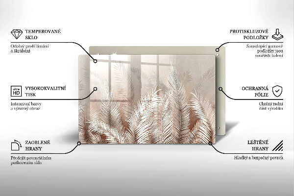 Protection pour plaque de cuisson Feuilles de végétation bohème