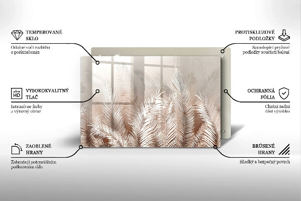 Protection pour plaque de cuisson Feuilles de végétation bohème