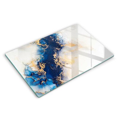 Protection pour plaque de cuisson Abstraction avec du bleu