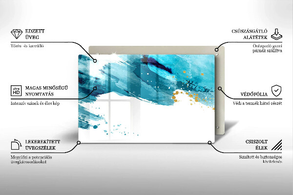 Protection pour plaque de cuisson Taches bleues