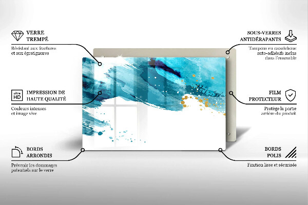 Protection pour plaque de cuisson Taches bleues