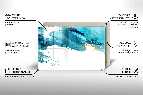 Protection pour plaque de cuisson Taches bleues