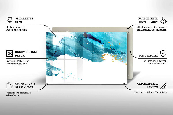 Protection pour plaque de cuisson Taches bleues