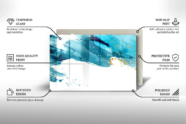 Protection pour plaque de cuisson Taches bleues