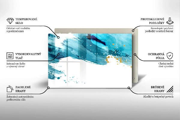 Protection pour plaque de cuisson Taches bleues