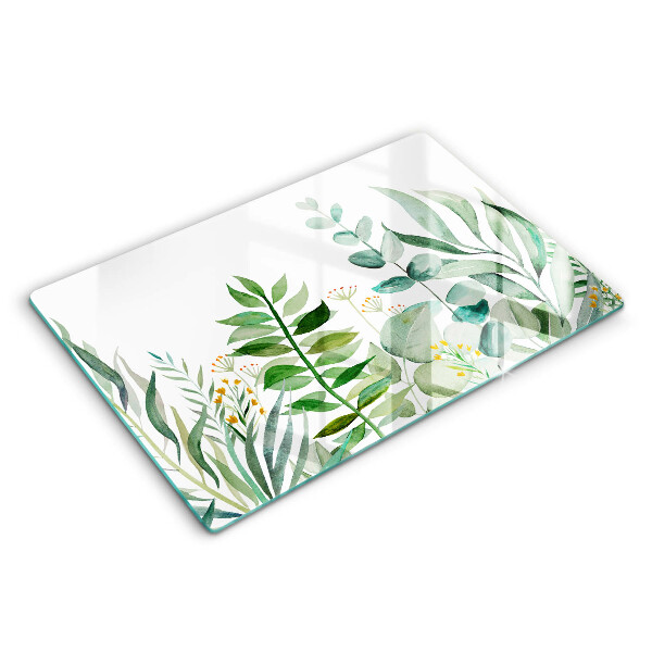 Protège plaque de cuisson Illustration de feuilles de plantes
