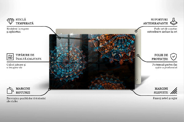 Protège plaque de cuisson Roues vintage bohème