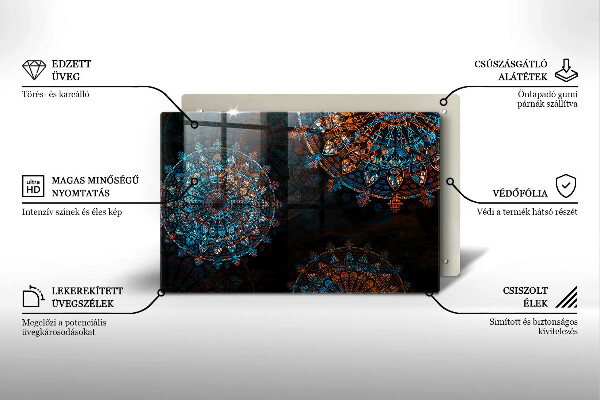 Protège plaque de cuisson Roues vintage bohème