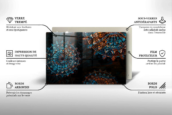 Protège plaque de cuisson Roues vintage bohème