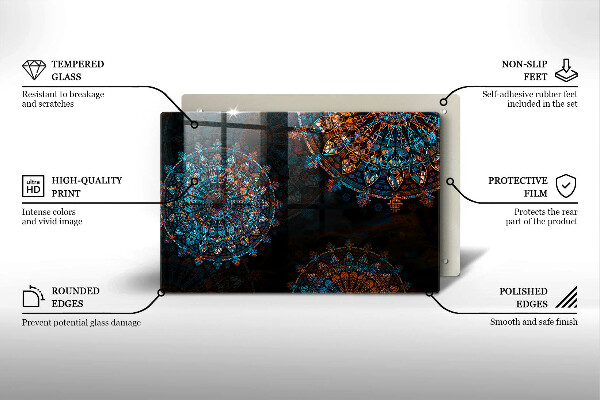 Protège plaque de cuisson Roues vintage bohème