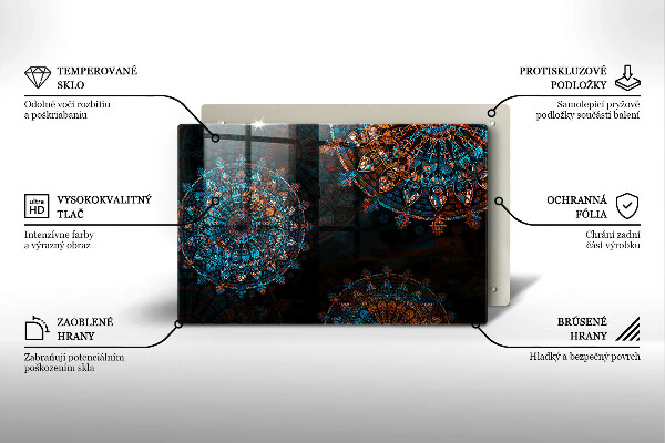 Protège plaque de cuisson Roues vintage bohème