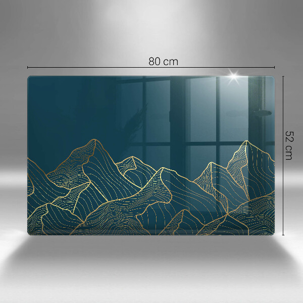 Protège plaque de cuisson Montagnes abstraites