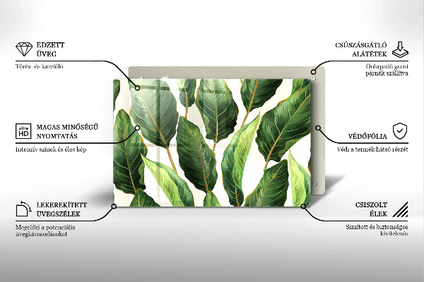 Protège plaque de cuisson Feuilles de banane