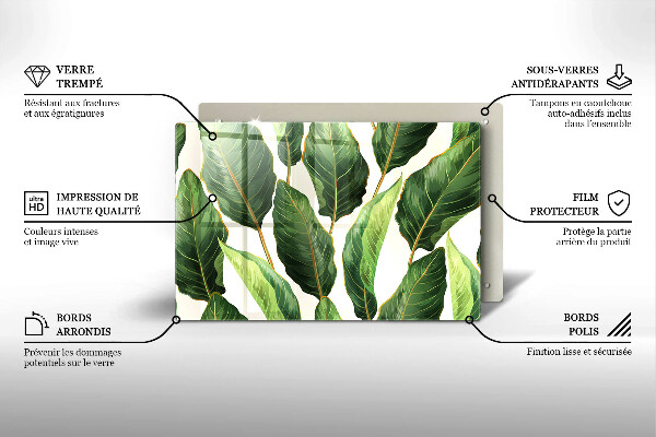 Protège plaque de cuisson Feuilles de banane