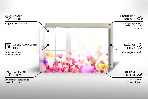 Protège plaque de cuisson Prairie fleurie