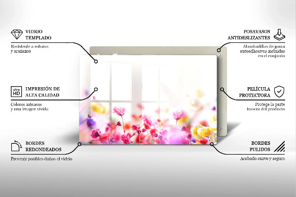 Protège plaque de cuisson Prairie fleurie
