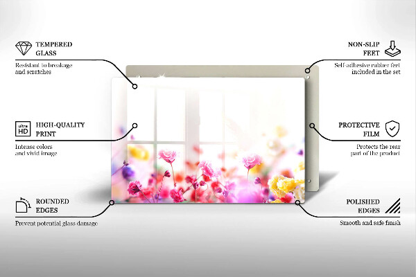 Protège plaque de cuisson Prairie fleurie