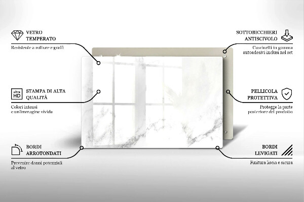 Protège plaque de cuisson Marbre moderne