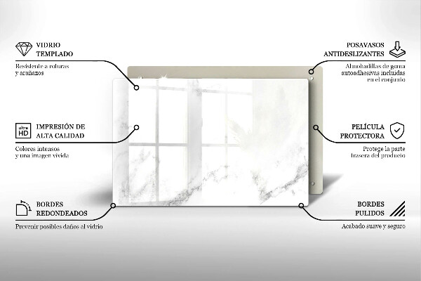 Protège plaque de cuisson Marbre moderne