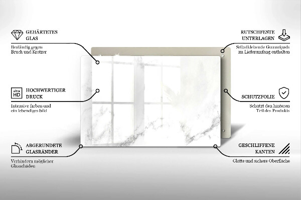 Protège plaque de cuisson Marbre moderne