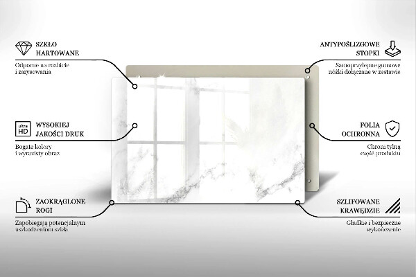 Protège plaque de cuisson Marbre moderne