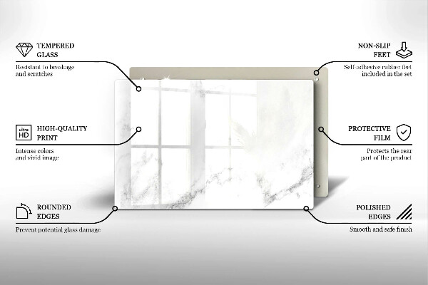 Protège plaque de cuisson Marbre moderne