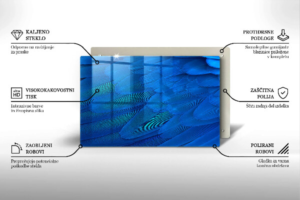 Protège plaque de cuisson Plumes d'oiseaux
