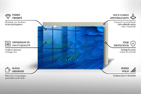Protège plaque de cuisson Plumes d'oiseaux