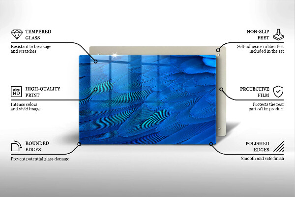 Protège plaque de cuisson Plumes d'oiseaux