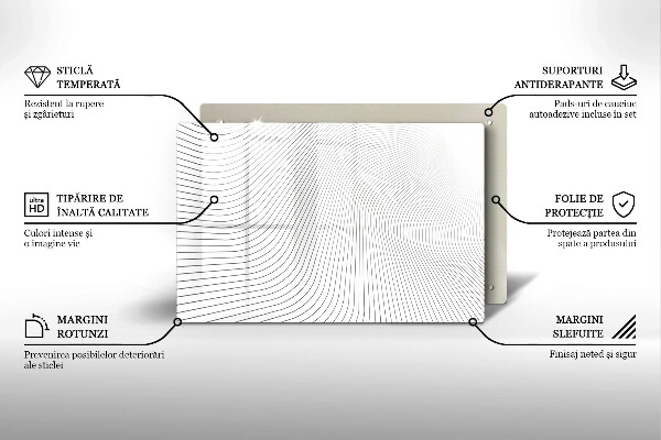 Protège plaque de cuisson Modèle de lignes modernes