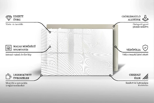 Protège plaque de cuisson Modèle de lignes modernes