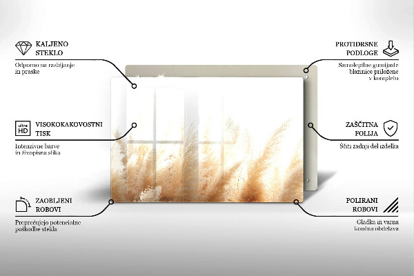 Protège plaque de cuisson Herbe de la pampa
