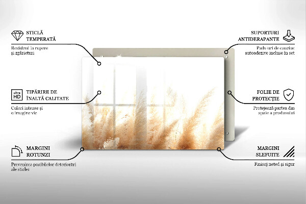 Protège plaque de cuisson Herbe de la pampa