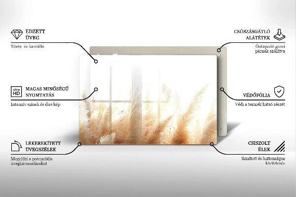 Protège plaque de cuisson Herbe de la pampa