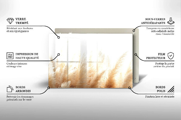 Protège plaque de cuisson Herbe de la pampa